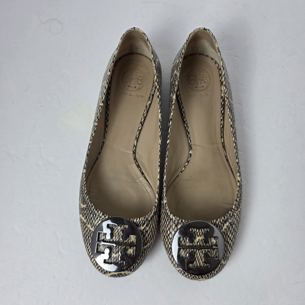 Tory Burch Python Snakeskin Embossed Reva Ballet … - image 3